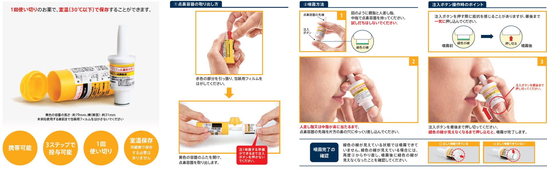 糖尿病治療薬 バクスミー®点鼻粉末剤3mgの使い方