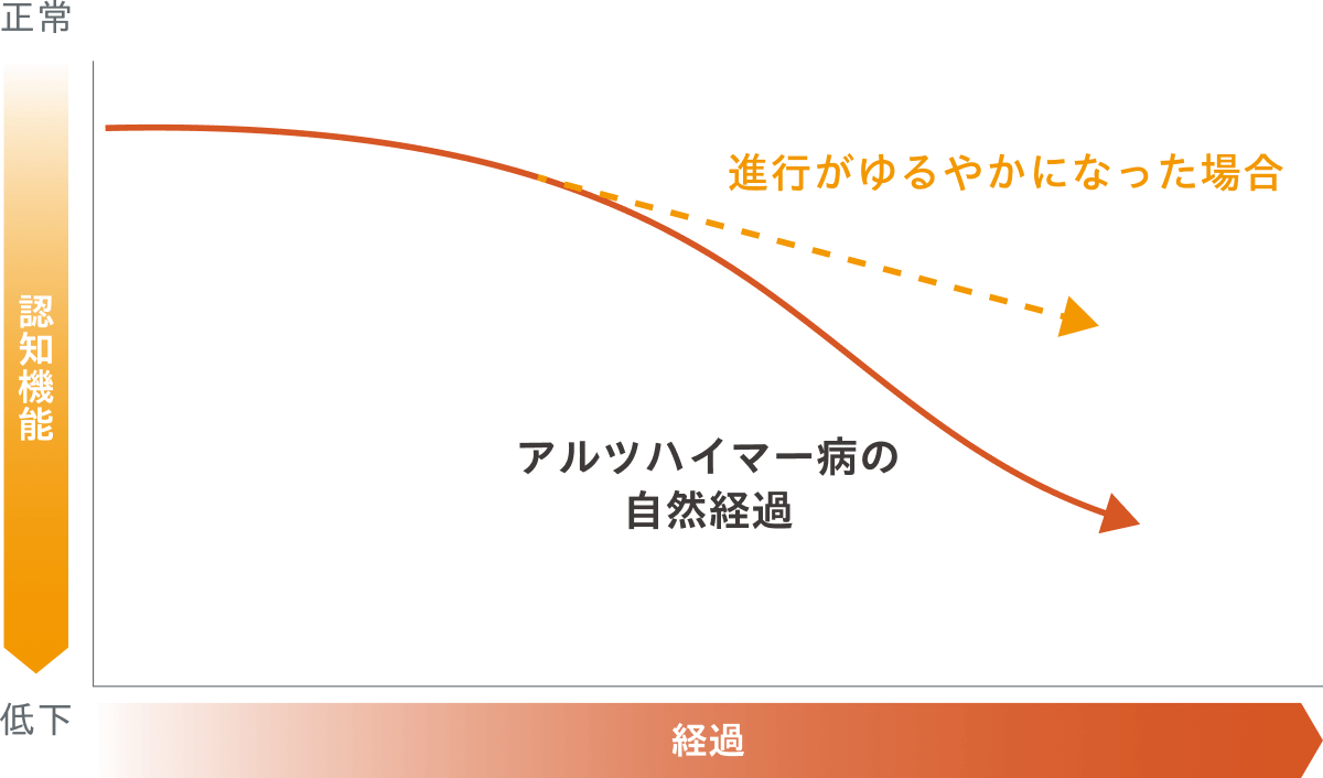 その結果、アルツハイマー病の進行をゆるやかにする効果が期待されます。