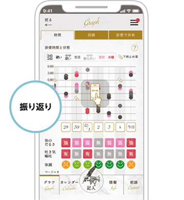 NyuPageの振り返り画面